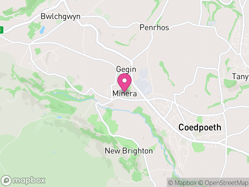 Map of Minera, Wrexham