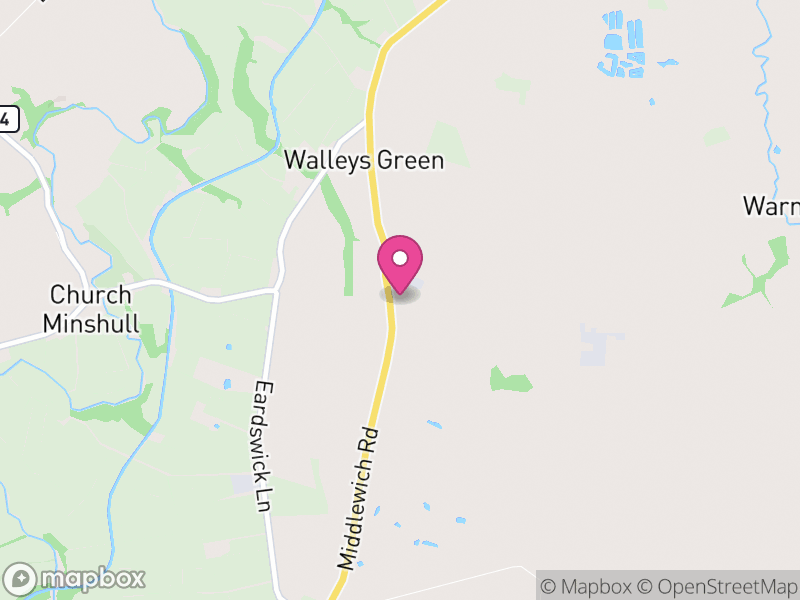 Map of Minshull Vernon, Cheshire East