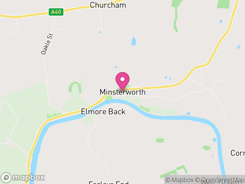 Map of Minsterworth, Tewkesbury