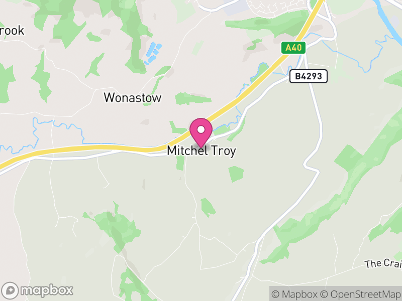 Map of Mitchel Troy, Monmouthshire