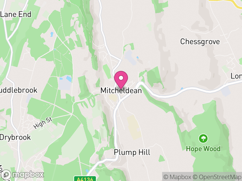Map of Mitcheldean, Forest of Dean