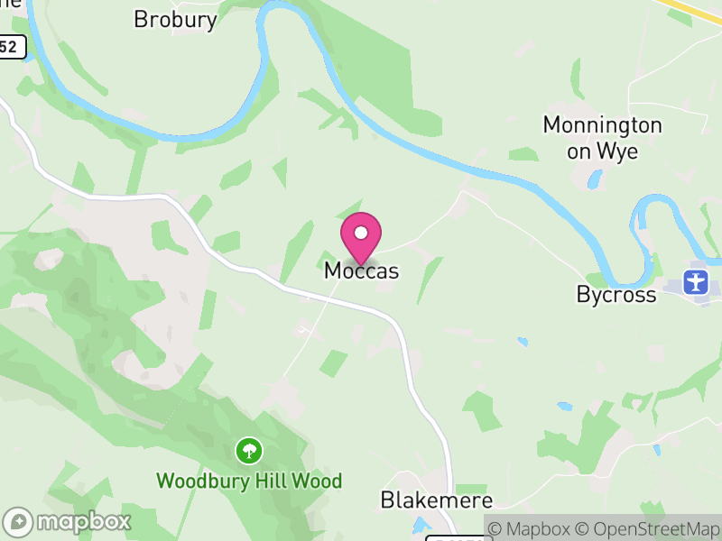 Map of Moccas, Herefordshire