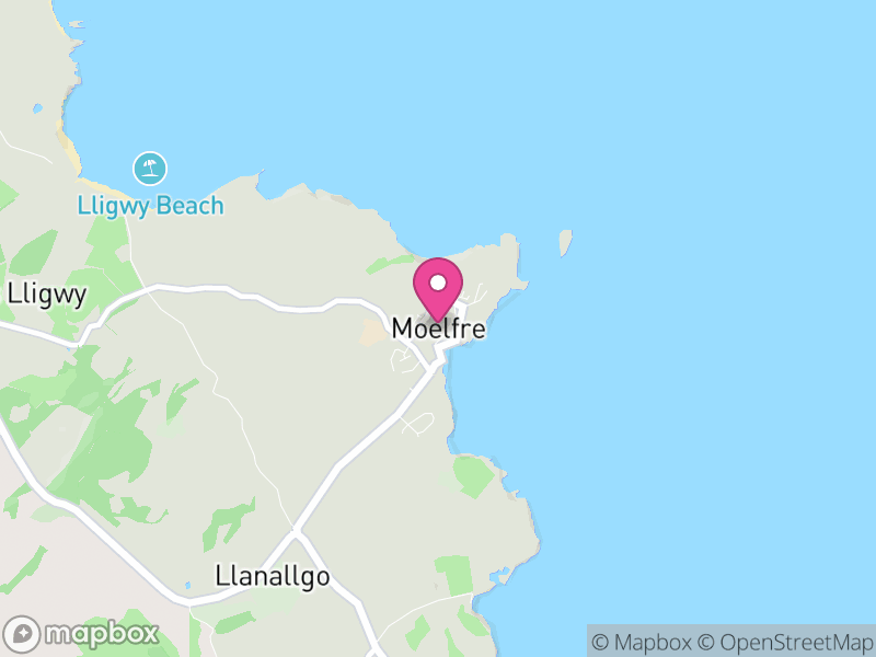 Map of Moelfre, Ynys Môn / Isle of Anglesey
