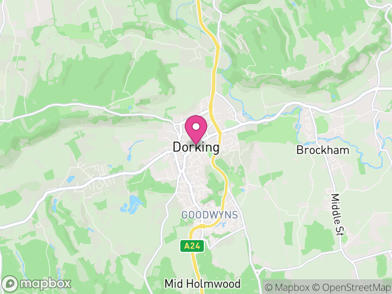 Map of Mole Valley, Surrey