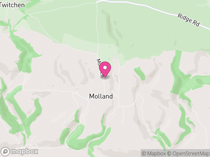 Map of Molland, North Devon
