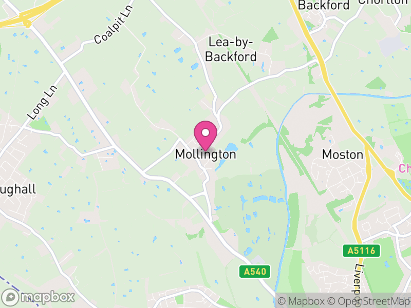 Map of Mollington, Cheshire West and Chester