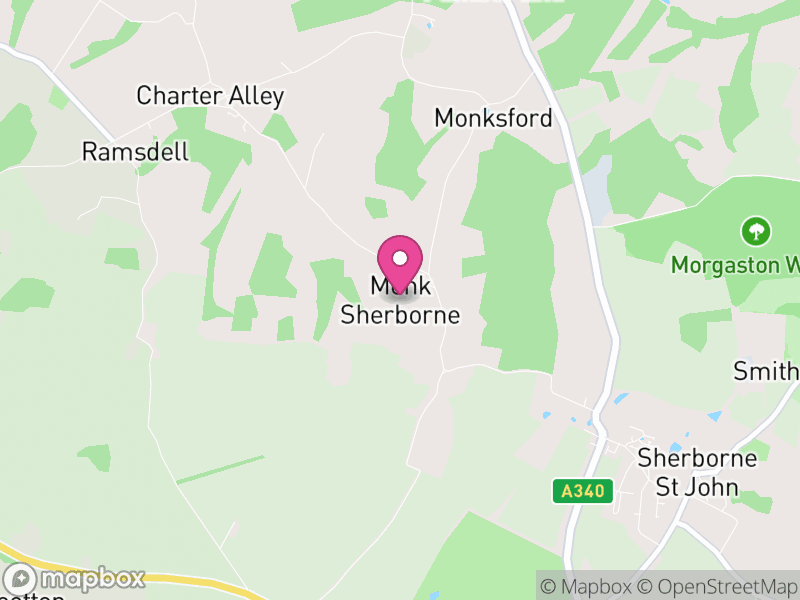 Map of Monk Sherborne, Basingstoke and Deane