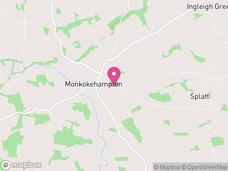 Map of Monkokehampton, West Devon