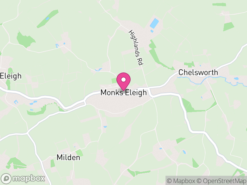 Map of Monks Eleigh, Babergh