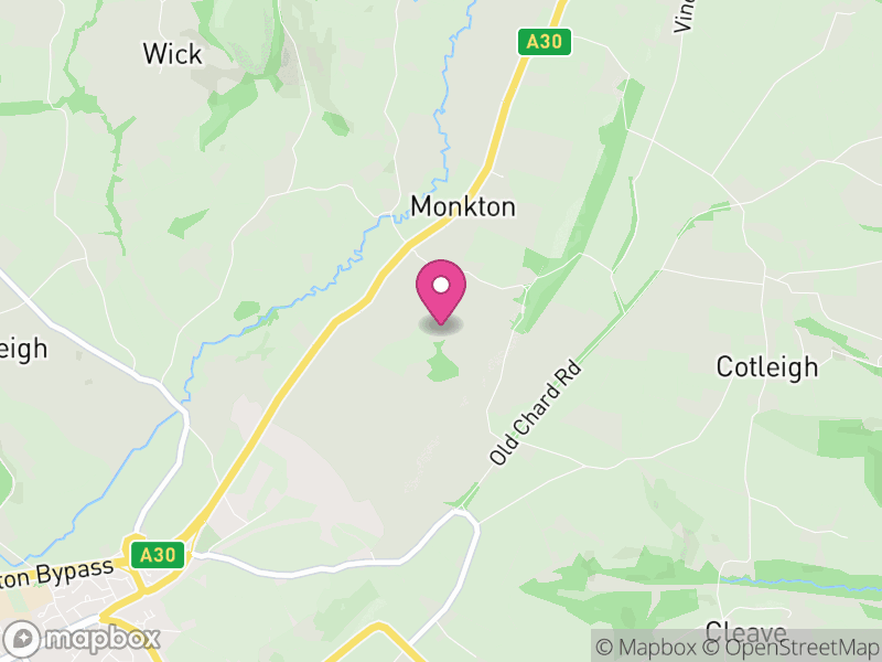 Map of Monkton, East Devon