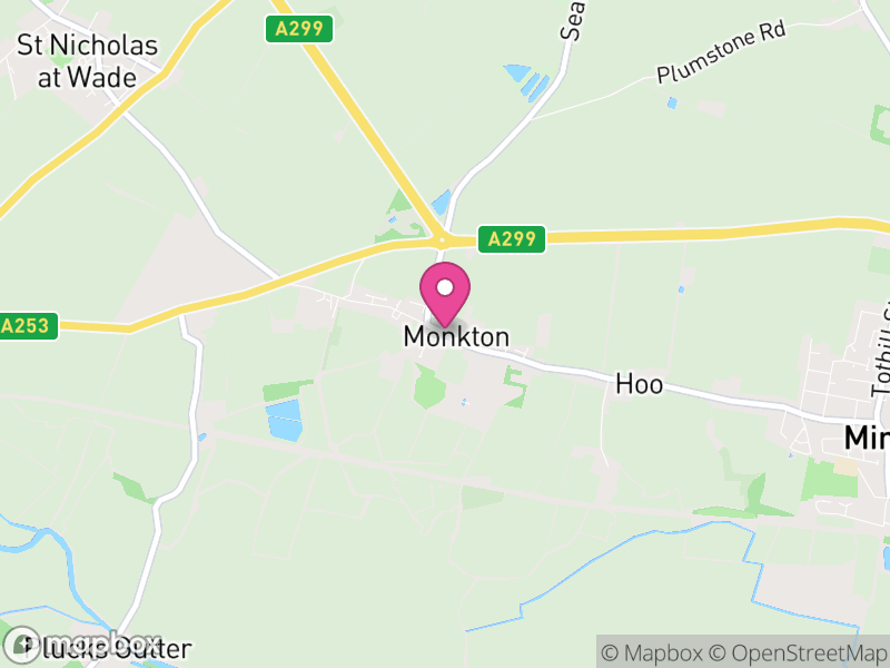 Map of Monkton, Thanet
