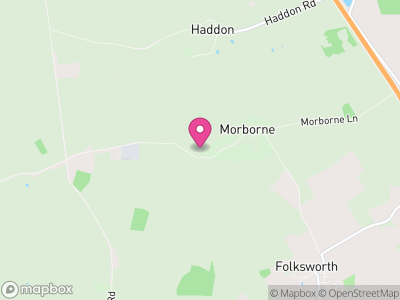 Map of Morborne, Huntingdonshire