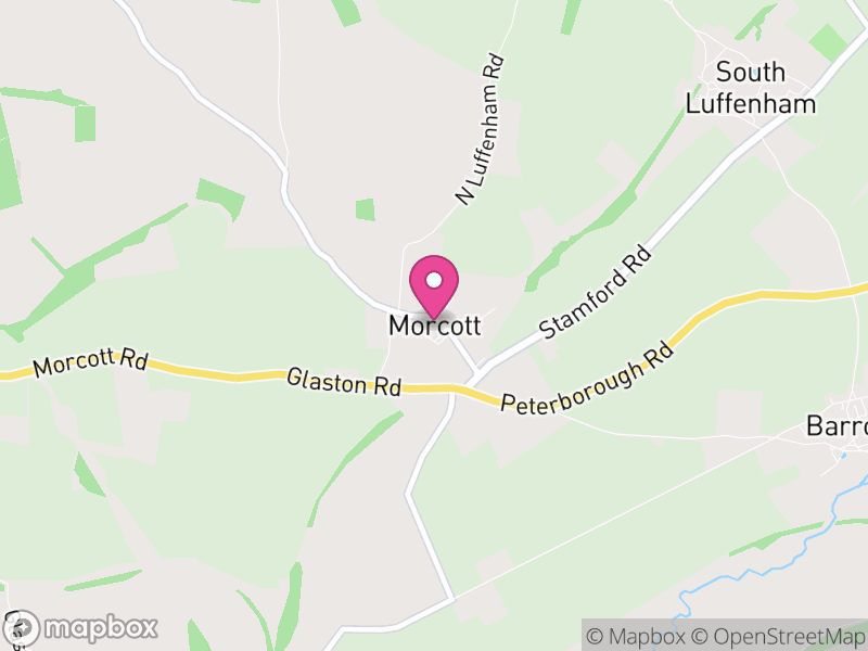 Map of Morcott, Rutland