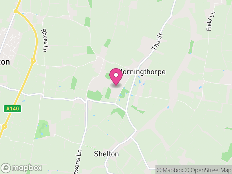 Map of Morningthorpe and Fritton, South Norfolk