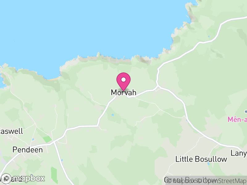 Map of Morvah, Cornwall