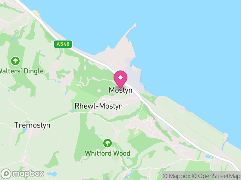 Map of Mostyn, Flintshire