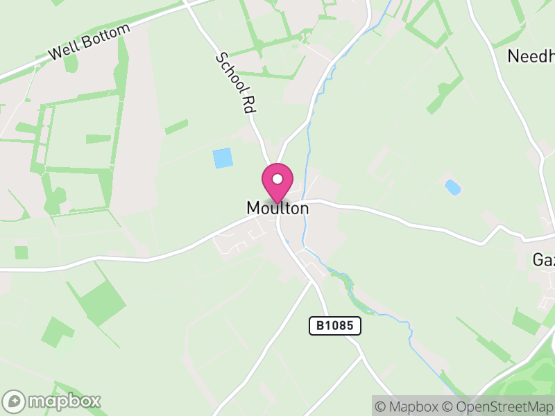 Map of Moulton, West Suffolk