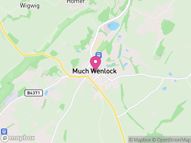 Map of Much Wenlock, England