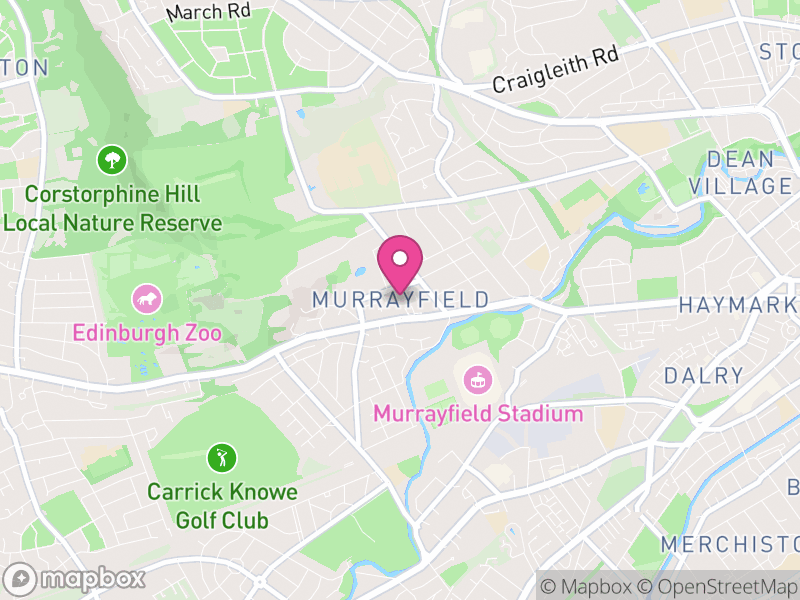 Map of Murrayfield, Edinburgh