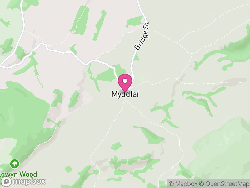 Map of Myddfai, Sir Gaerfyrddin / Carmarthenshire