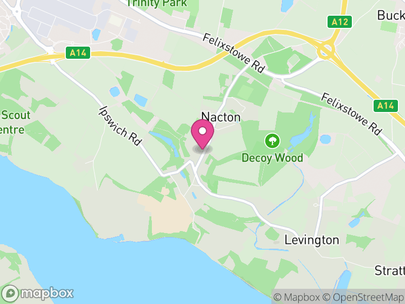 Map of Nacton, East Suffolk