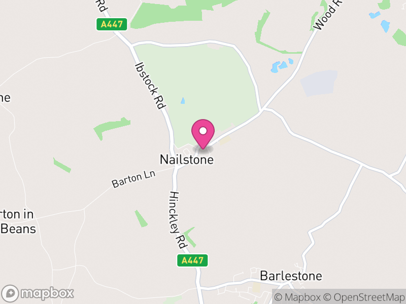 Map of Nailstone, Hinckley and Bosworth