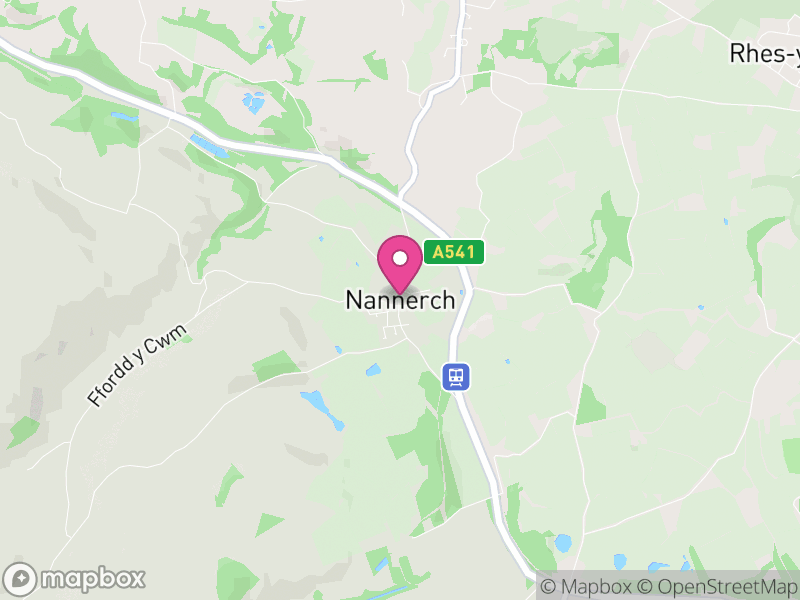 Map of Nannerch, Flintshire
