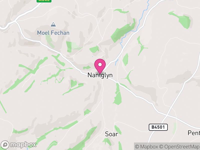 Map of Nantglyn, Denbighshire