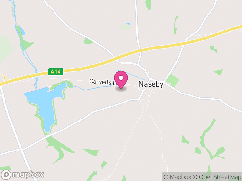 Map of Naseby, West Northamptonshire