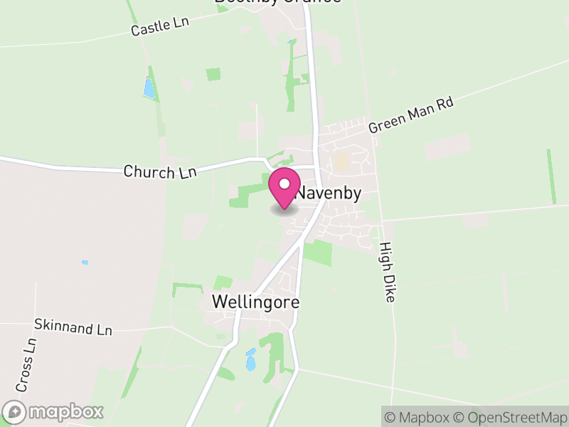 Map of Navenby, North Kesteven