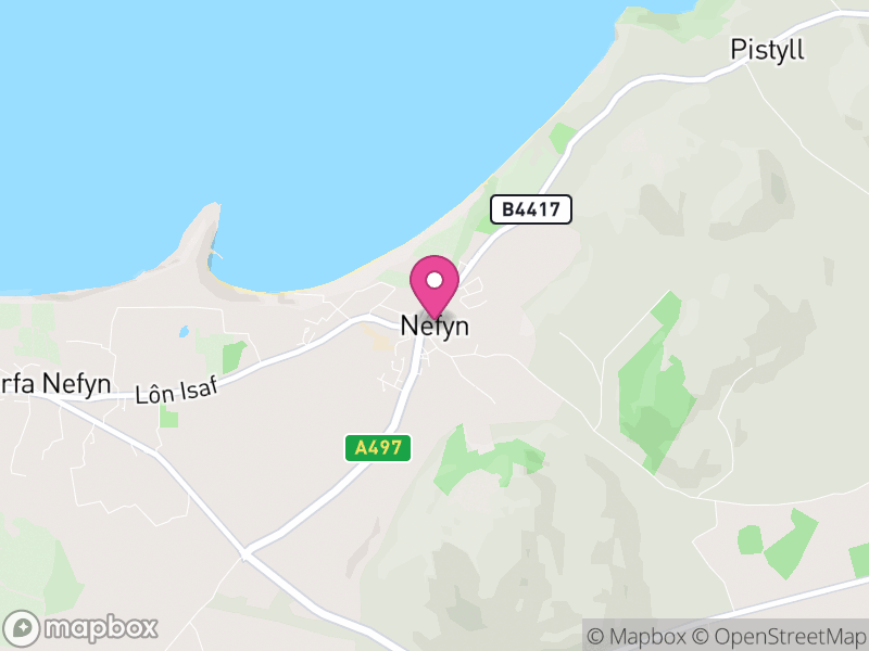 Map of Nefyn, Gwynedd