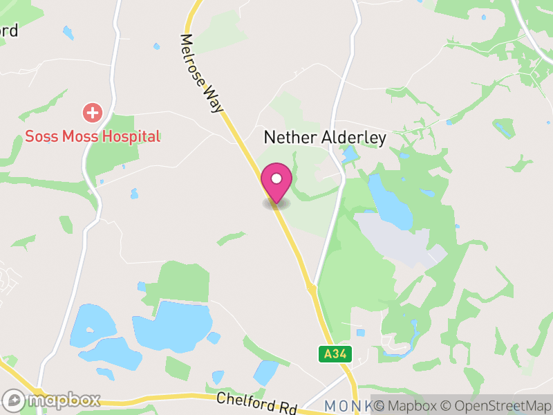 Map of Nether Alderley, Cheshire East
