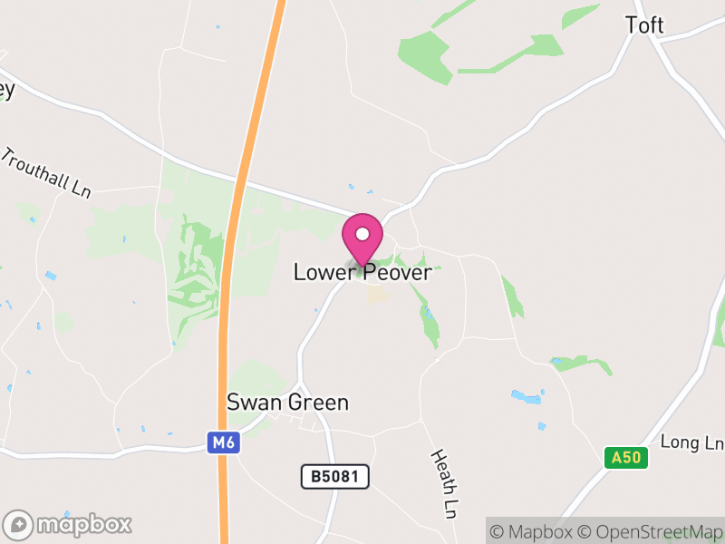 Map of Nether Peover, Cheshire West and Chester