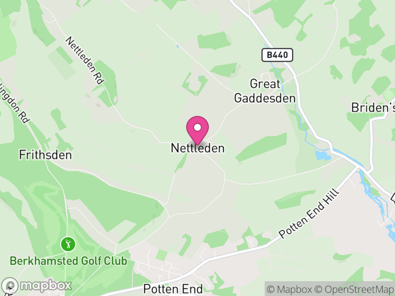 Map of Nettleden with Potten End, Dacorum