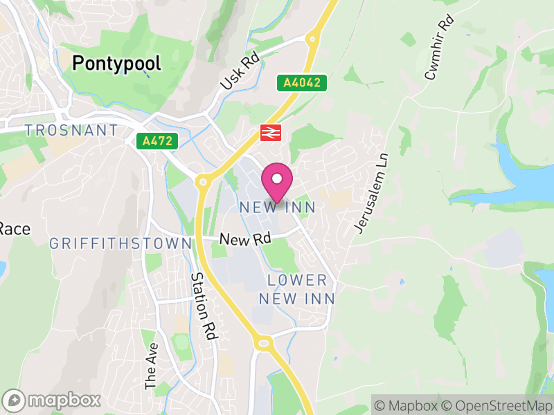 Map of New Inn, Torfaen