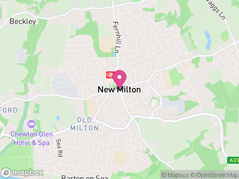 Map of New Milton, New Forest