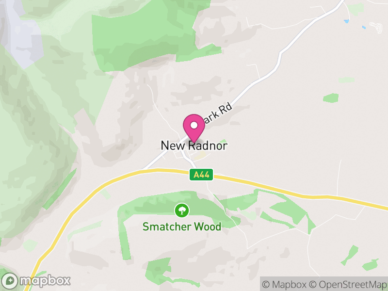 Map of New Radnor, Powys