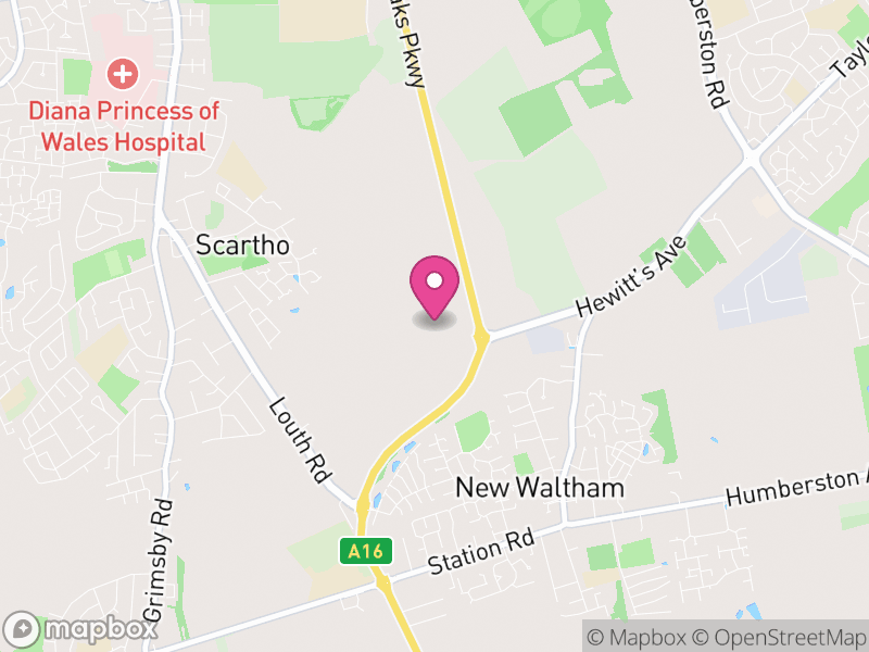 Map of New Waltham, North East Lincolnshire