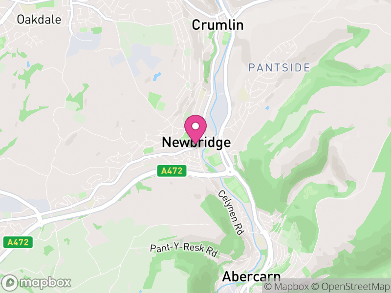 Map of Newbridge, Caerphilly