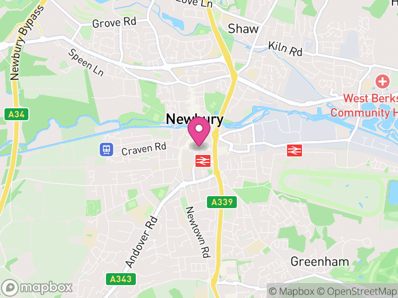Map of Newbury, West Berkshire