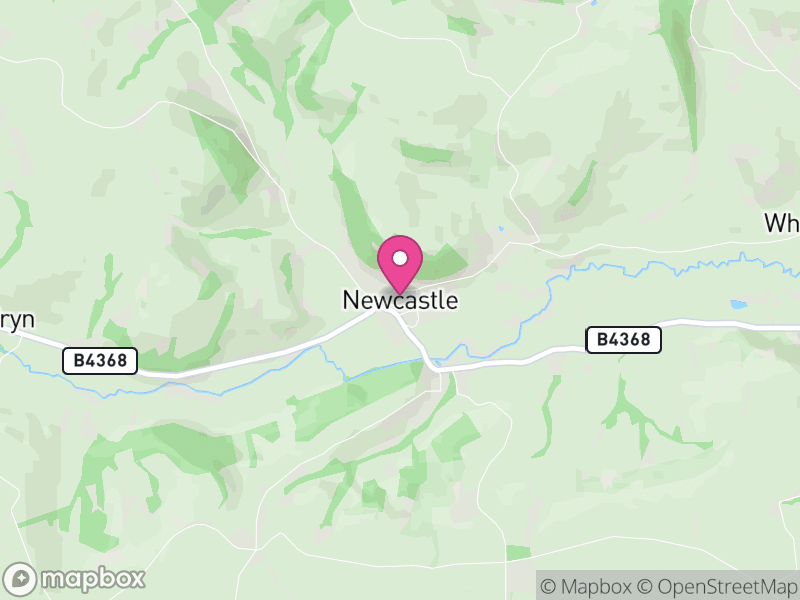 Map of Newcastle on Clun, England