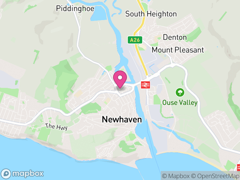 Map of Newhaven, Lewes