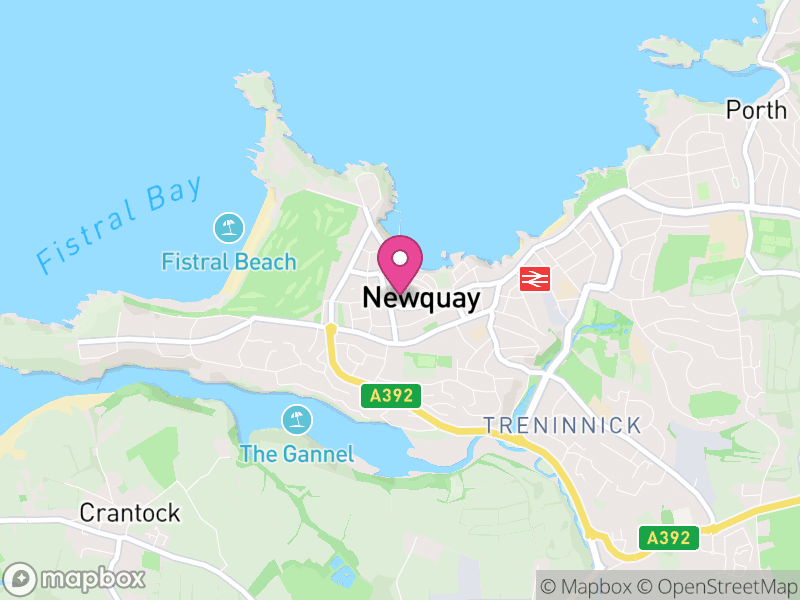 Map of Newquay, Cornwall
