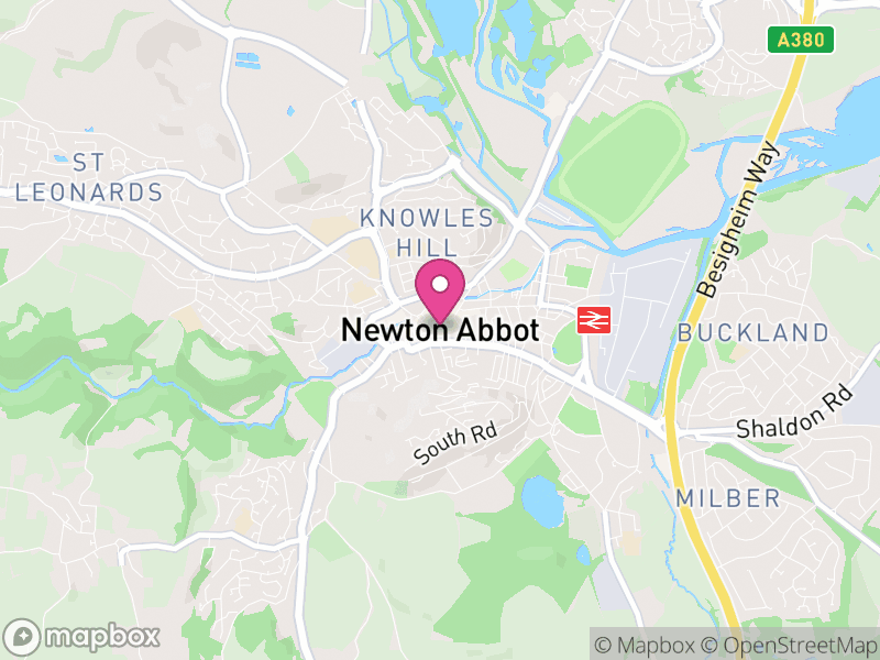 Map of Newton Abbot, Teignbridge