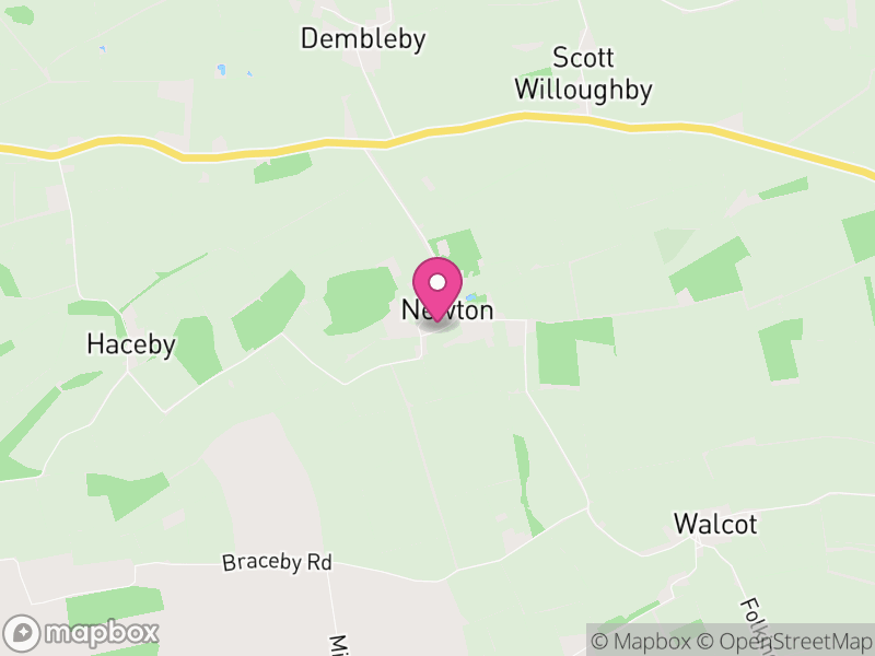 Map of Newton and Haceby, North Kesteven