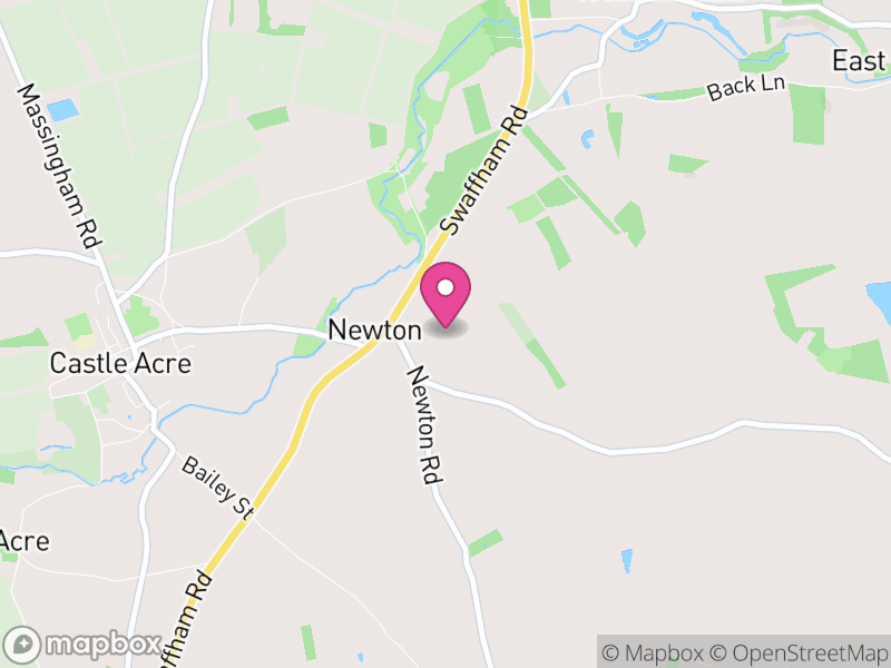 Map of Newton by Castle Acre, Breckland