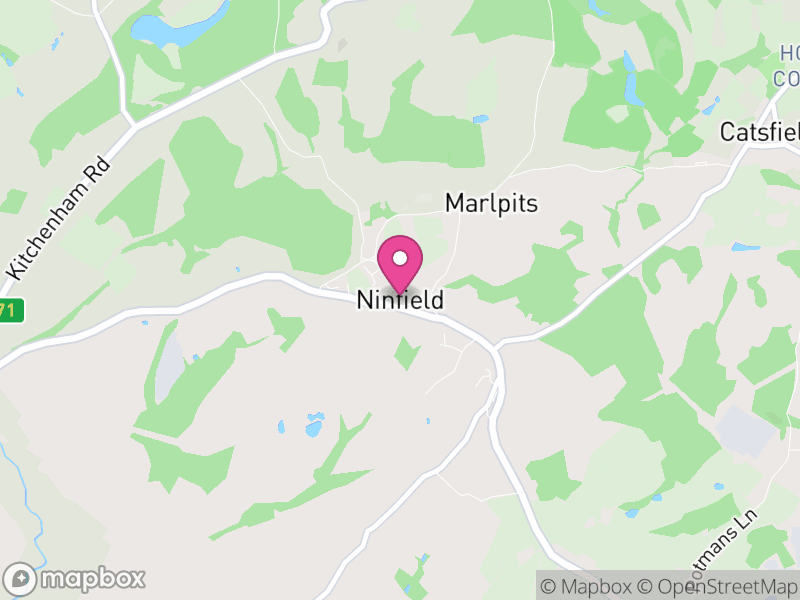 Map of Ninfield, Wealden