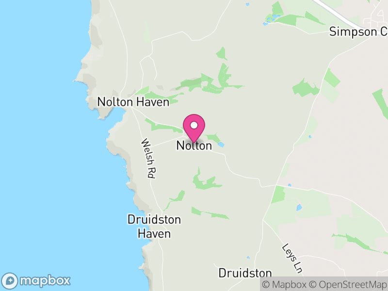 Map of Nolton and Roch, Pembrokeshire