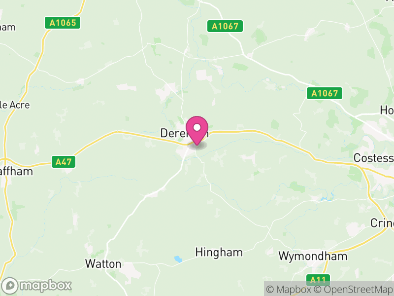 Map of Norfolk, England