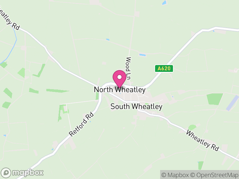 Map of North and South Wheatley, Bassetlaw